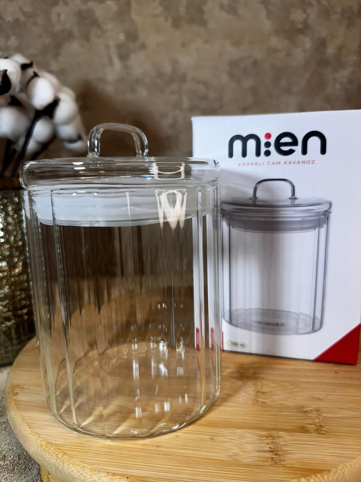 VAKUMLU CAM SAKLAMA KABI 1000 ML