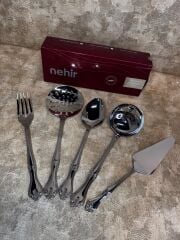 NEHİR PASLANMAZ ÇELİK 5 PARÇA SERVİS SETİ