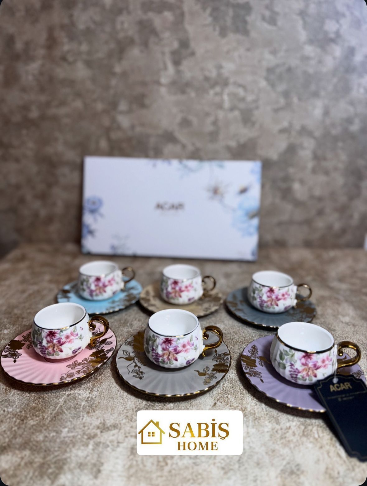 6 KİŞİLİK PORSLEN FİNCAN SETİ