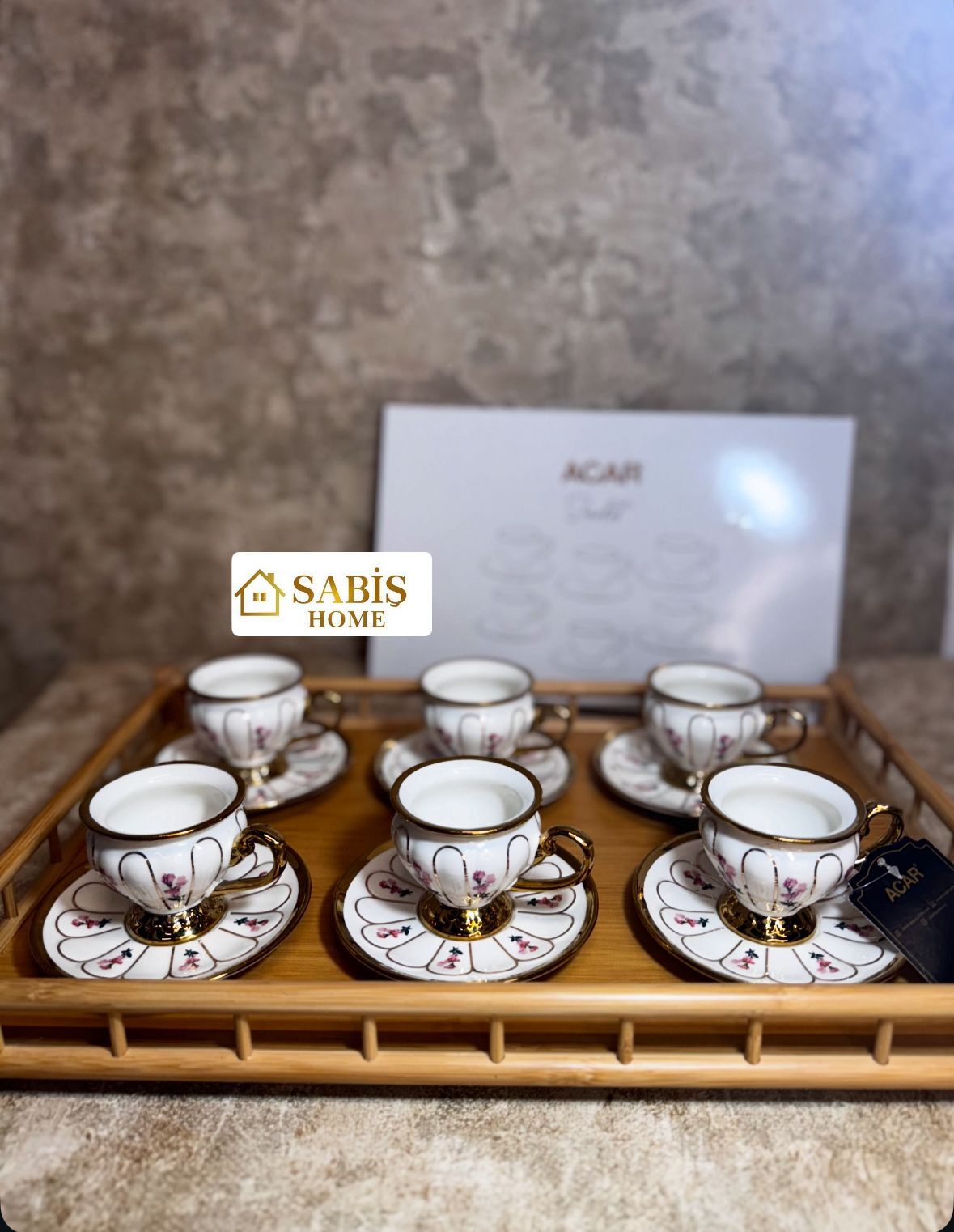 6 KİŞİLİK PORSELEN KAHVE FİNCAN SETİ