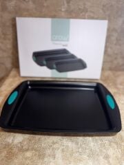 3'LÜ SLİKON SAPLI FIRIN TEPSİ SETİ