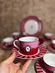 6 KİŞİLİK 19 PARÇA PORSELEN ÇAY/KAHVALTI SETİ