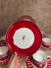 6 KİŞİLİK 19 PARÇA PORSELEN ÇAY/KAHVALTI SETİ