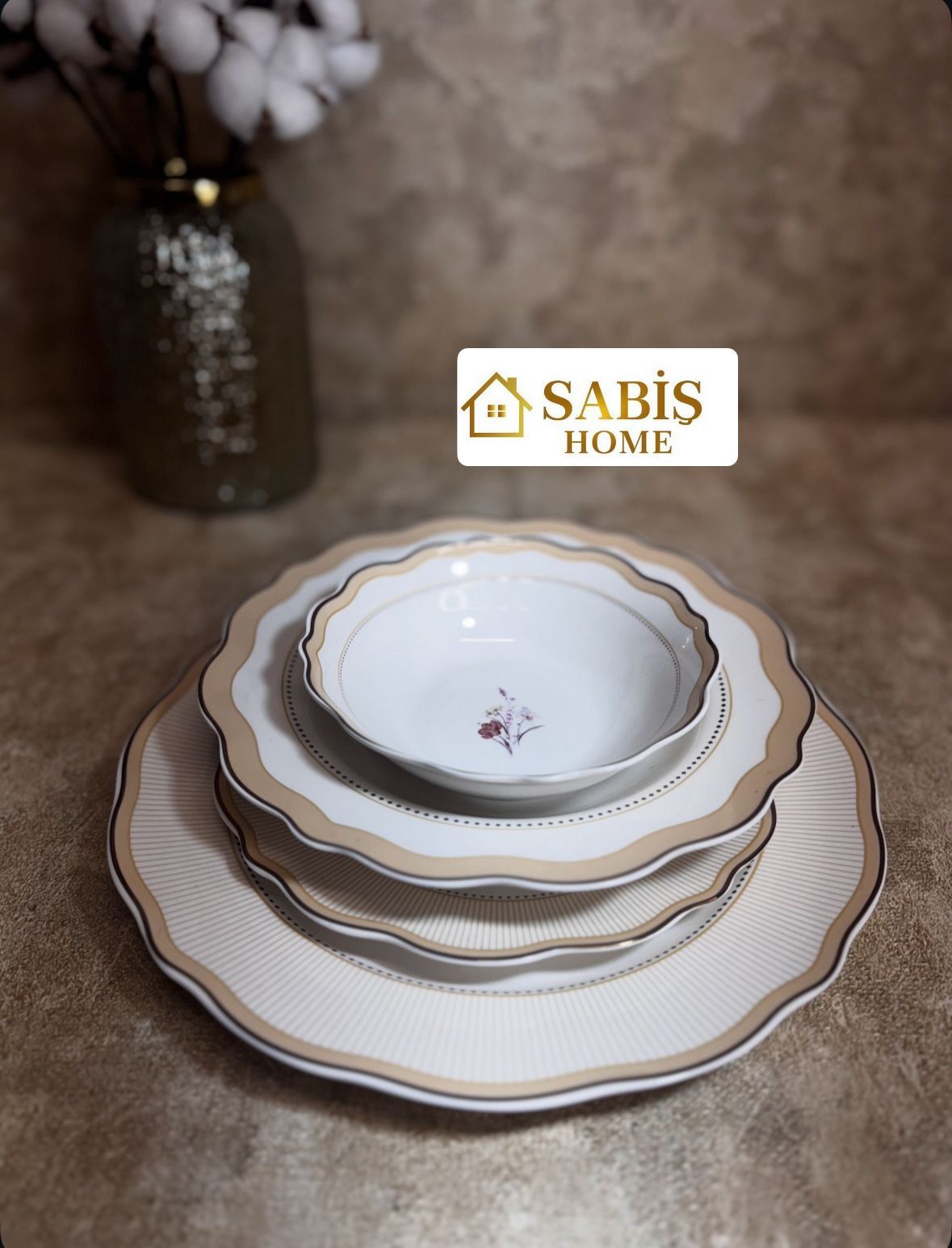 6 KİŞİLİK 19 PARÇA PORSELEN ÇAY/KAHVALTI SETİ