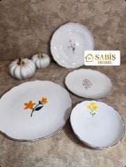 6 KİŞİLİK  24 PARÇA PORSELEN YEMEK TAKIMI