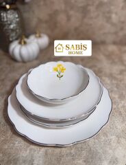 6 KİŞİLİK  24 PARÇA PORSELEN YEMEK TAKIMI