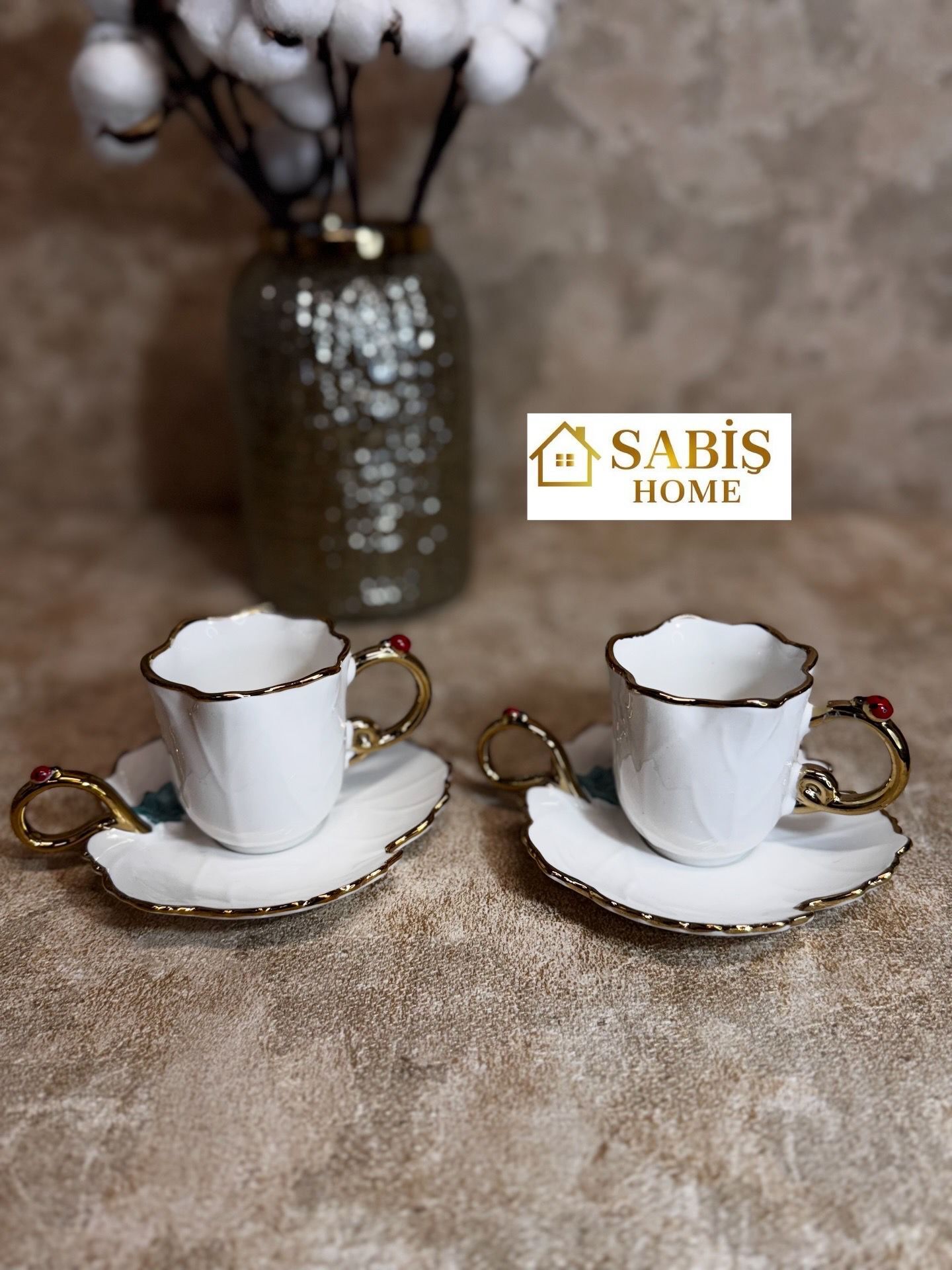 Arow İkili Porselen Kahve Fincan Seti