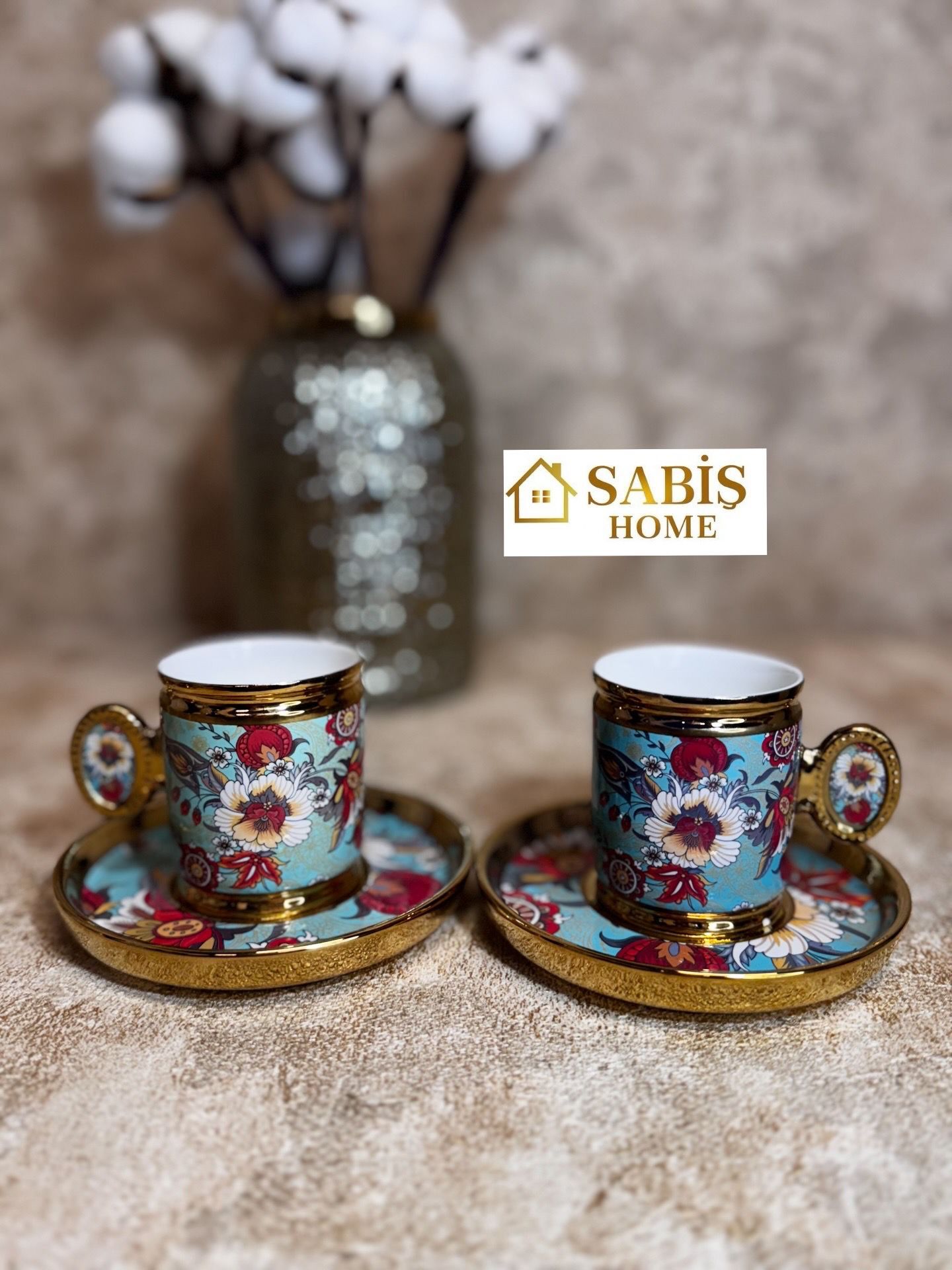 Acar 2'li Porselen Kahve Fincan Setleri