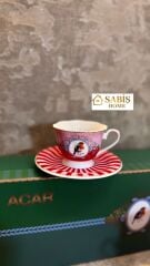 6'lı Porselen Kahve Fincan Takımı