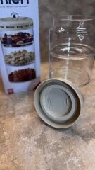 VAKUMLU ÜÇ KATLI CAM DRAJELİK ( 750+750+600 ML)