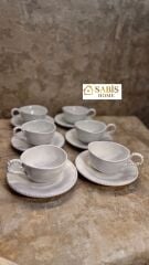 6 Kişilik Porselen Kahve Fincan Seti