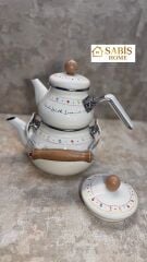 Büyük Boy Emaye Çaydanlık Takımı