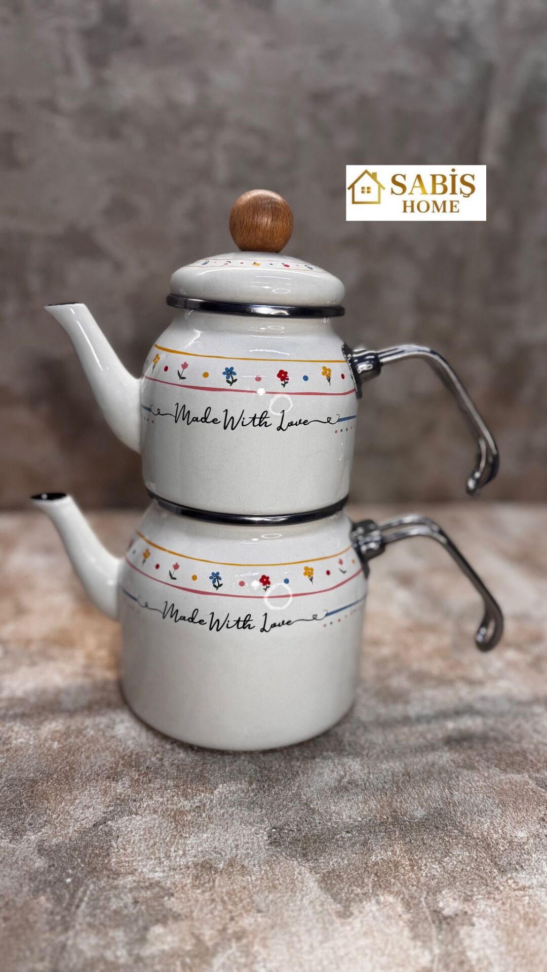 Küçük Boy Emaye Çaydanlık Takımı