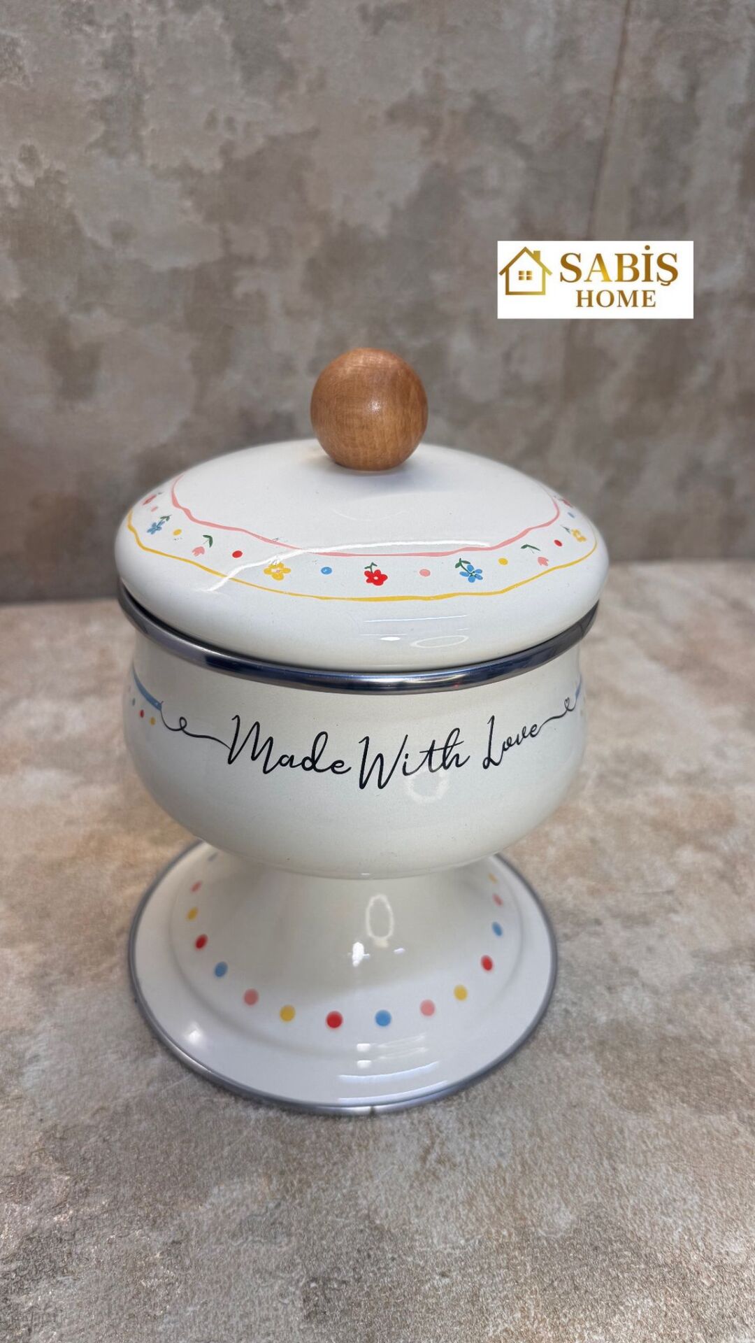 Küçük Boy Ayaklı Emaye Drajelik