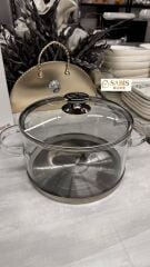 ÇELİK TABANLI KALIN CAM TENCERE (ATEŞE DAYNIKLI)