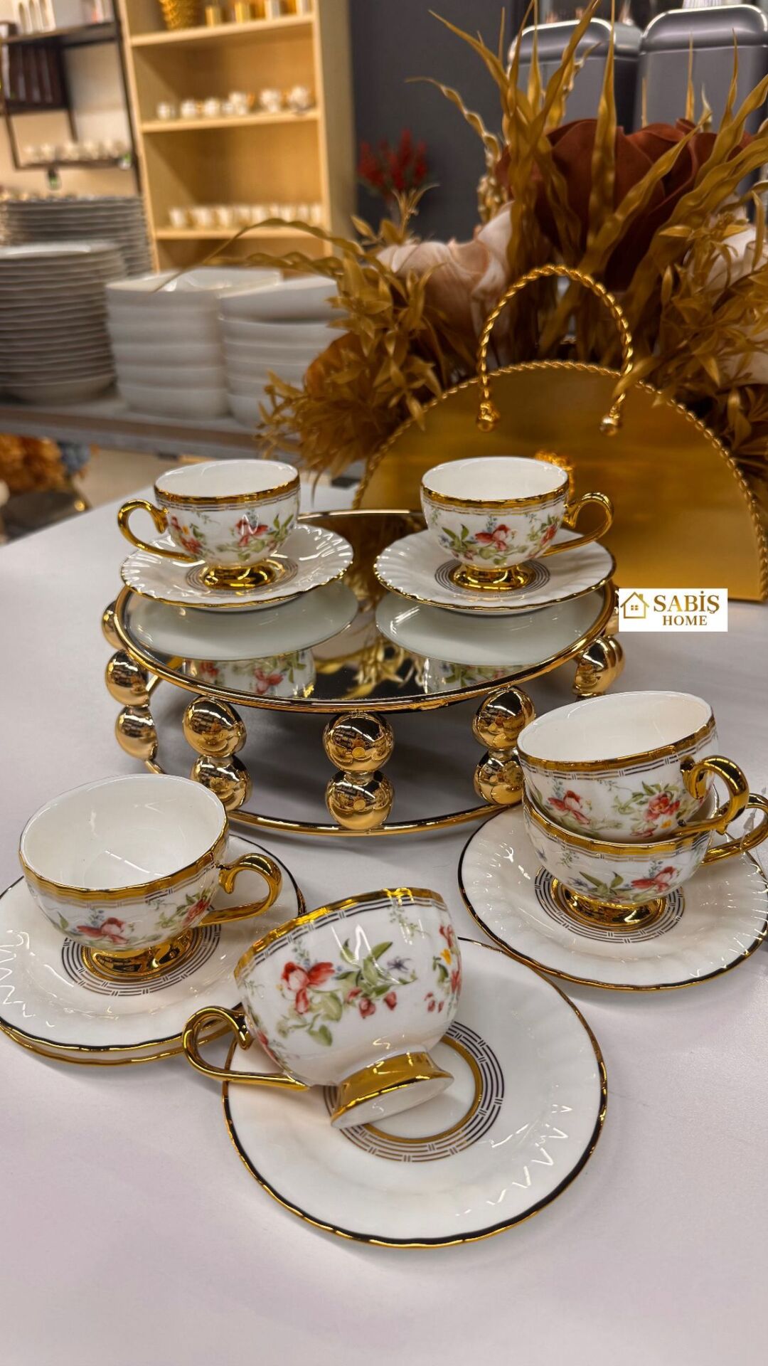 6 Kişilik Porselen Kahve Fincan Seti