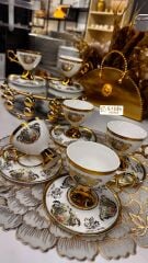 6 Kişilik Porselen Kahve Fincan Seti