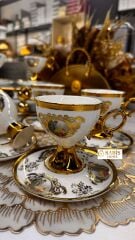 6 Kişilik Porselen Kahve Fincan Seti