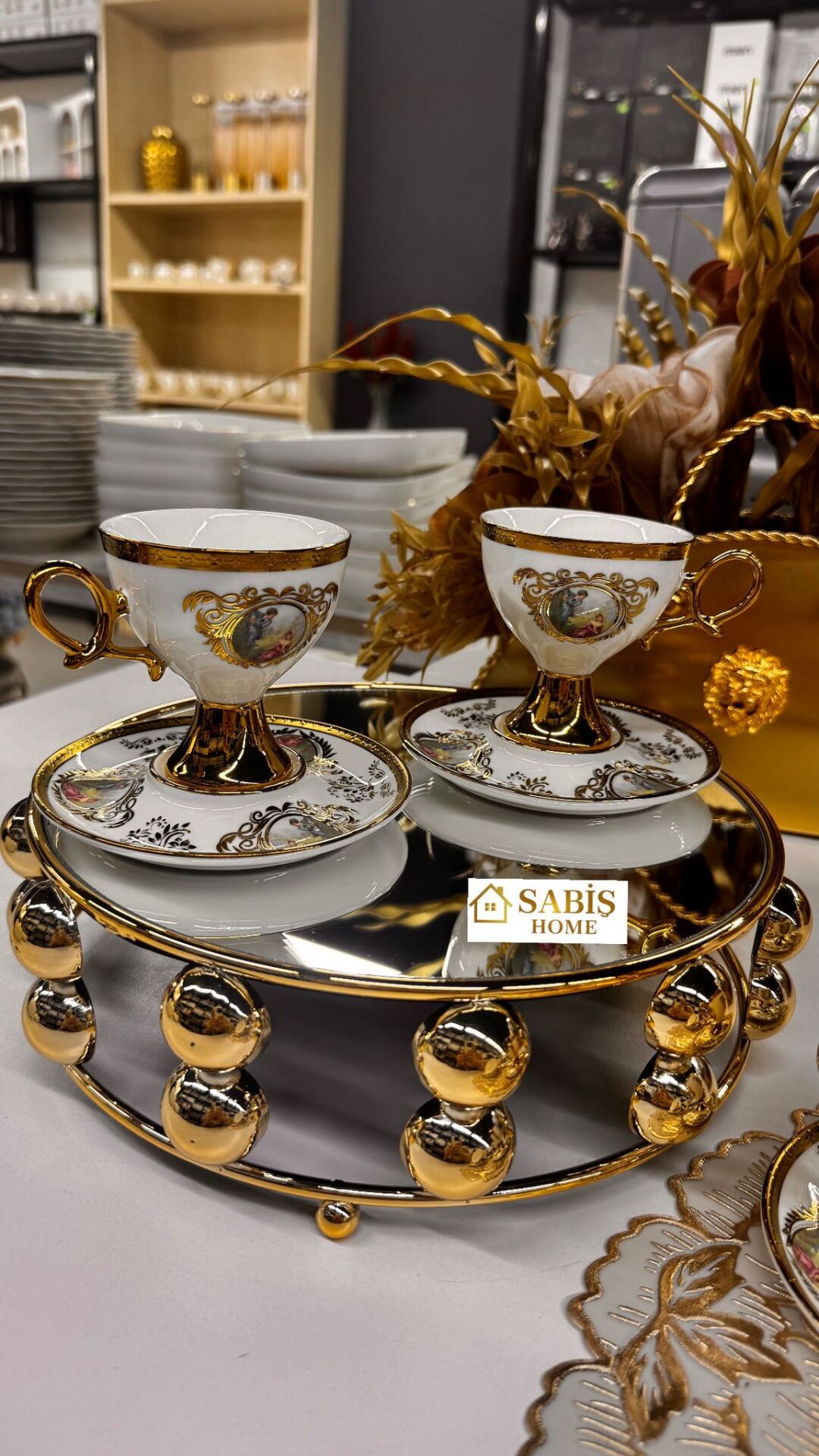 2 Kişilik Porselen Kahve Fincan Seti