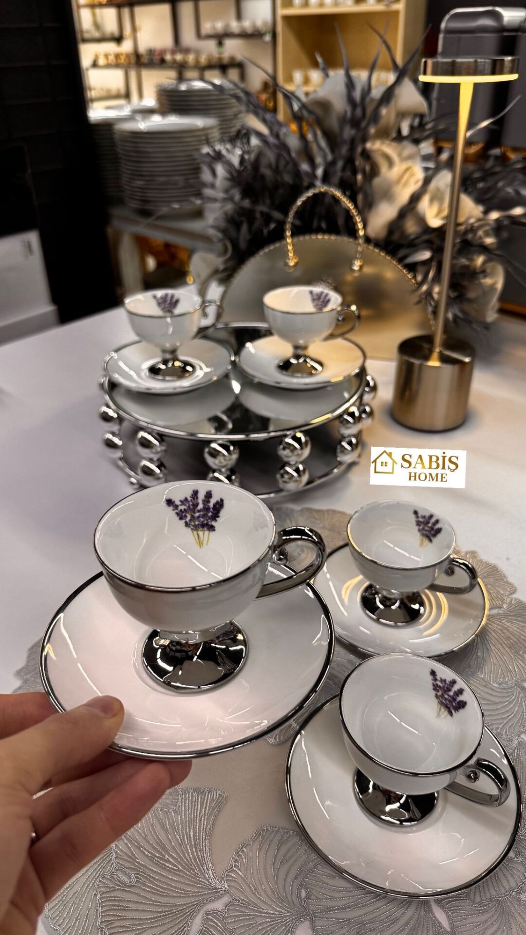 6 Kişilik Porselen Kahve Fincan Seti