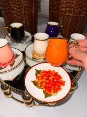 6 Kişilik Porselen Kahve Fincan Seti