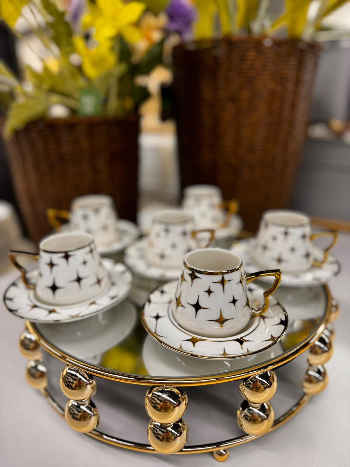 6 Kişilik Porselen Kahve Fincan Seti