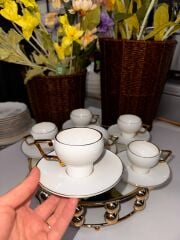 6 Kişilik Porselen Kahve Fincan Seti