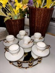 6 Kişilik Porselen Kahve Fincan Seti