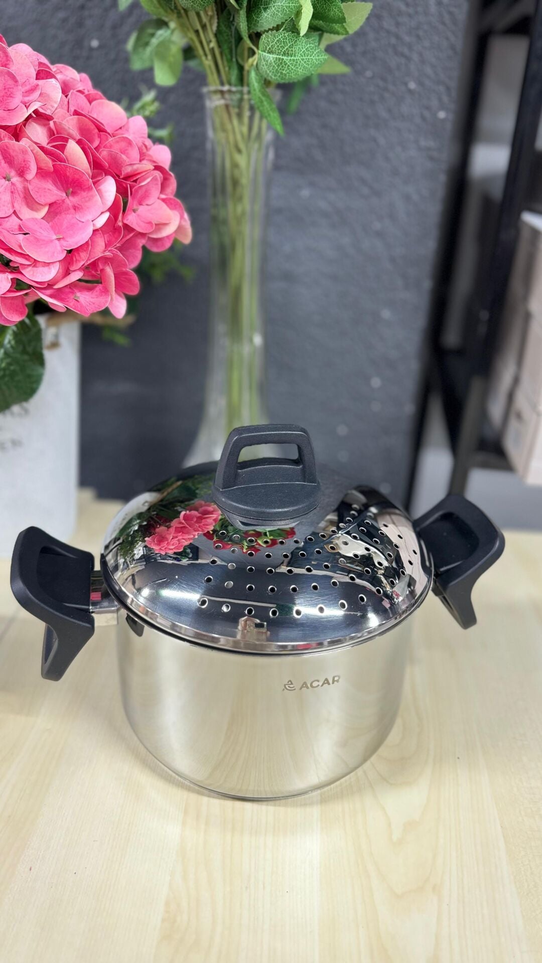 SÜZGEÇLİ ÇELİK SEBZE MAKARNA TENCERESİ(20 CM)