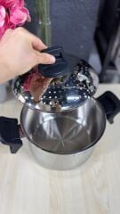 SÜZGEÇLİ ÇELİK SEBZE MAKARNA TENCERESİ(20 CM)